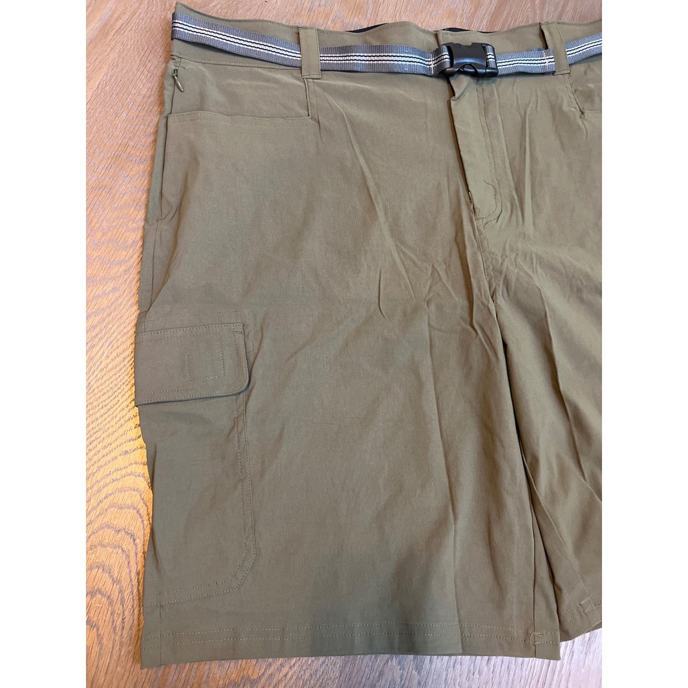 Orvis Mens Cargo Shorts Olive Night Green Size 40 Stretch Belted Tech Hiking NEW - Picture 5 of 6